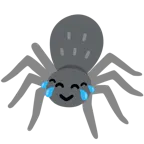 face with tears of joy + spider