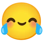 face with tears of joy + smiling face with smiling eyes