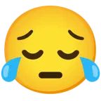 face with tears of joy + pensive face
