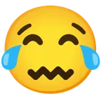 face with tears of joy + confounded face