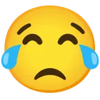 face with tears of joy + disappointed face