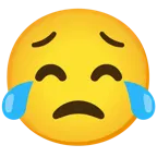 face with tears of joy + worried face
