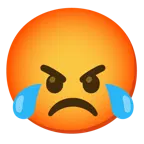 face with tears of joy + enraged face