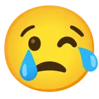 face with tears of joy + crying face