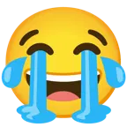 face with tears of joy + loudly crying face