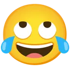 face with tears of joy + face with rolling eyes