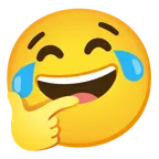 face with tears of joy + thinking face
