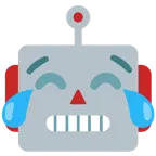 face with tears of joy + robot