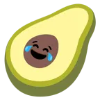 face with tears of joy + avocado
