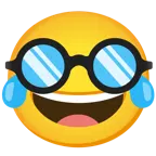 face with tears of joy + disguised face