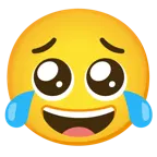 face with tears of joy + pleading face