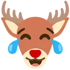 face with tears of joy + deer