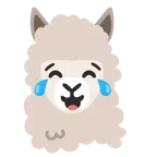 face with tears of joy + llama
