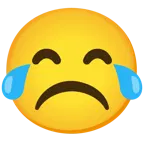 face with tears of joy + frowning face
