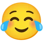 face with tears of joy + smiling face
