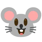 grinning face with big eyes + mouse face