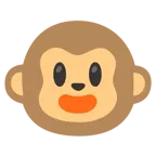grinning face with big eyes + monkey face