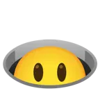 grinning face with big eyes + hole