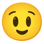 visage souriant avec de grands yeux + visage soulagé