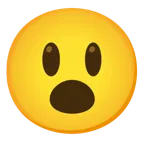 visage souriant avec de grands yeux + visage avec bouche ouverte