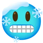 grinning face with big eyes + cold face