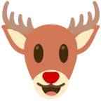 grinning face with big eyes + deer