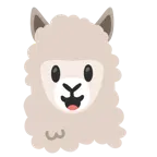 grinning face with big eyes + llama
