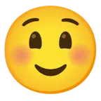 visage souriant avec de grands yeux + visage souriant