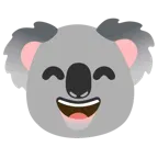 grinning face with smiling eyes + koala