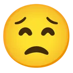 grinning face with smiling eyes + worried face