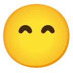 grinning face with smiling eyes + face without mouth