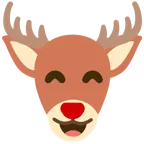 grinning face with smiling eyes + deer