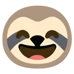 grinning face with smiling eyes + sloth