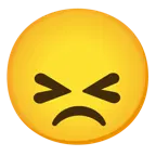grinning squinting face + angry face