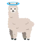 cara sonriendo con aureola + llama
