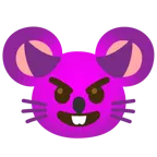 cara sonriendo con cuernos + cara de ratón