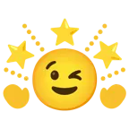 وجه يغمز + نجم ساطع