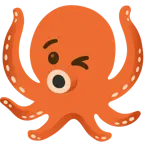 وجه يغمز + أخطبوط