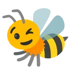 وجه يغمز + نحلة