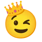 وجه يغمز + تاج