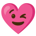 وجه يغمز + قلب عليه شريط