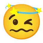 وجه يغمز + دوار