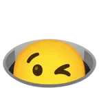 وجه يغمز + ثقب
