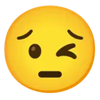 وجه يغمز + وجه متأمل