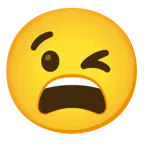 وجه يغمز + وجه مجهد