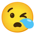 وجه يغمز + وجه ناعس