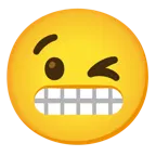 وجه يغمز + وجه متجهم