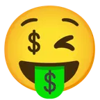 وجه يغمز + وجه بلسان من مال