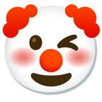 وجه يغمز + وجه مهرج