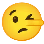 وجه يغمز + وجه كاذب